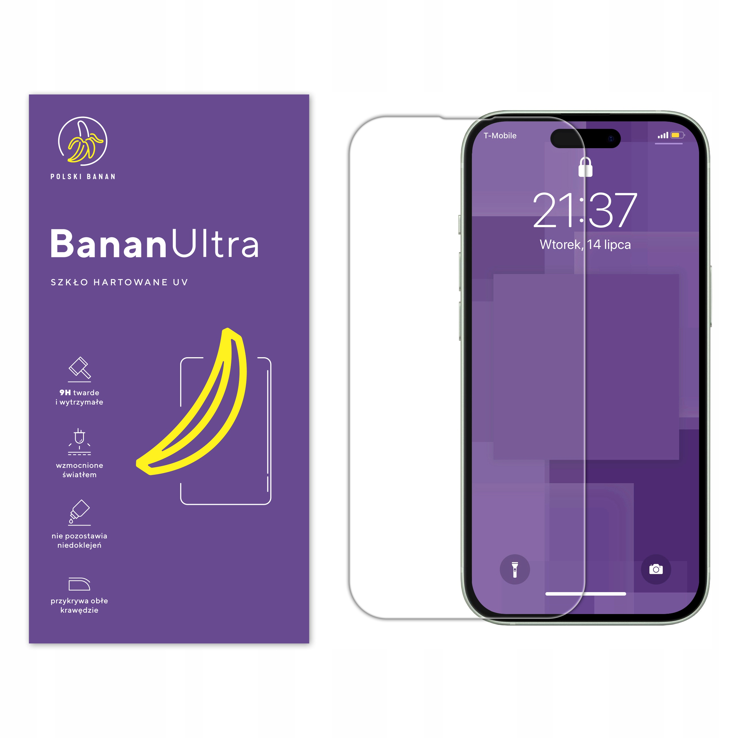 Tvrdené sklo Polish Banana pre Apple iPhone 15 1 ks.